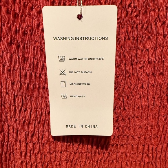 ZESICA Women's Square Neck 3/4 Puff Sleeve Smocked High Waist Flowy Maxi Dress. - Picture 6 of 6